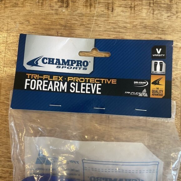 Champro Tri-Flex Compression Fit Padded Forearm Sleeves, All-Sports Blue Varsity - Picture 4 of 9